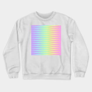 Rainbow Gradient Abstract Stripes Crewneck Sweatshirt